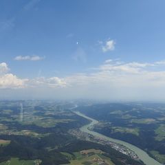 Flugwegposition um 13:08:25: Aufgenommen in der Nähe von Passau, Deutschland in 1614 Meter